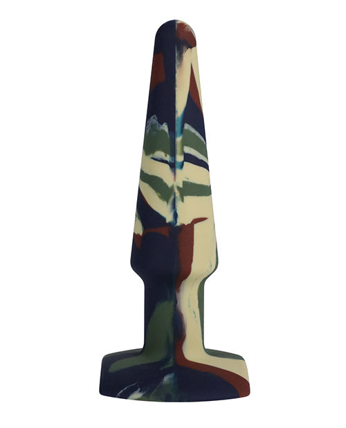 Un consolador anal de silicona Groovy de 5" - Camuflaje