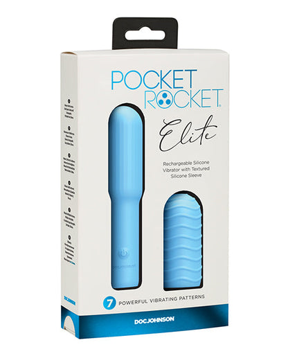 Pocket Rocket Elite Rechargeable avec manchon amovible - Bleu ciel