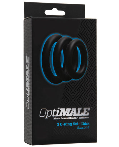 OptiMale Kit de anillos en C grueso - Negro