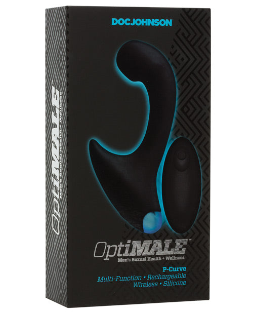 Masseur P vibrant OptiMale avec télécommande sans fil - Noir
