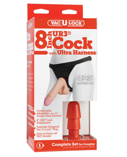 Arnés Ultra 2 con Pene Ultraskyn de 20 cm - Blanco