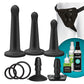 Dildo de silicona Vac-U-Lock | Juego de Dildos para Pegging con Arnés | Dildo Negro | Dildos con Ventosa