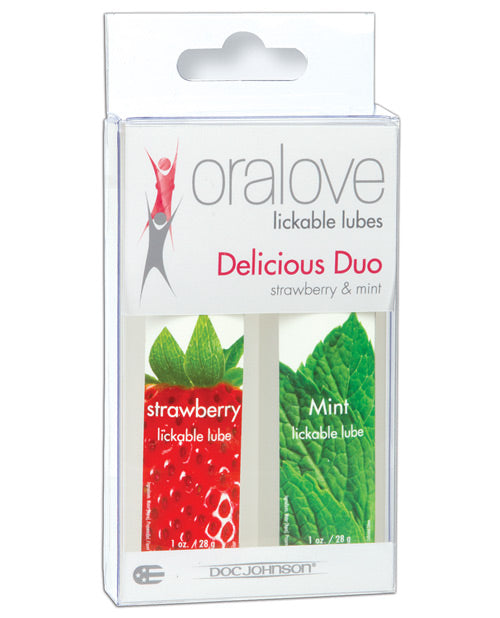 Lubrifiant Oralove Duo Saveur - Fraise & Menthe