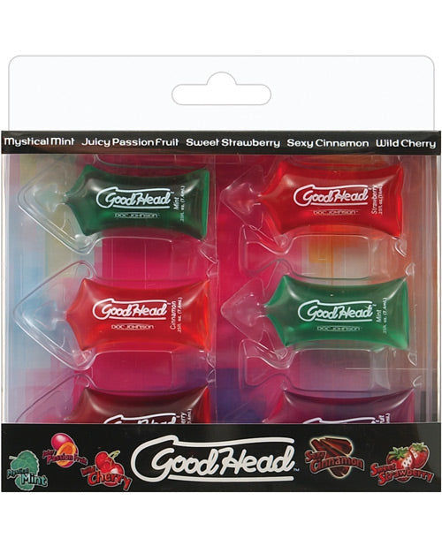 GoodHead - Paquete de 6 almohadillas de 0.25 oz, sabores surtidos