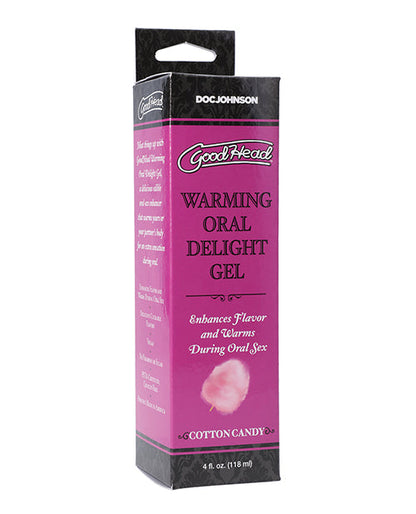 Gel para deleite oral GoodHead Warming - 4 oz Algodón de azúcar