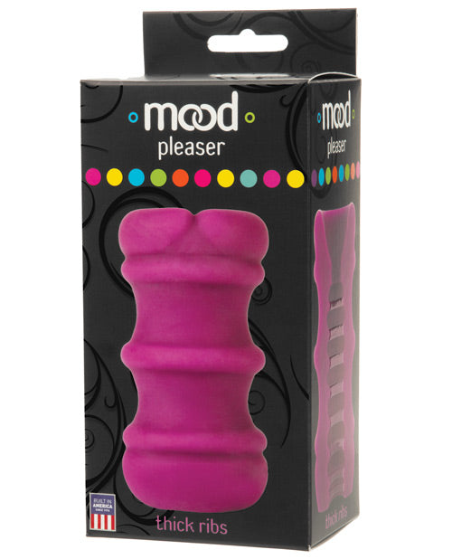 Gode érectile Mood Ultraskyn à grosses nervures – Violet