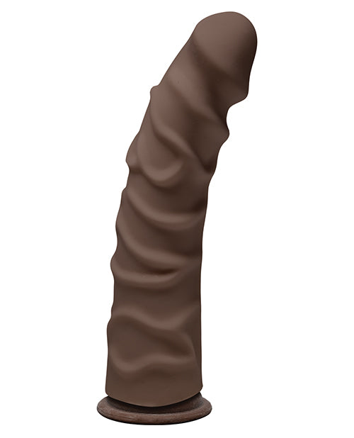 Doc Johnson 8" gros godemichet | Godemichet réaliste Ragin D | Godemichet à ventouse chocolat