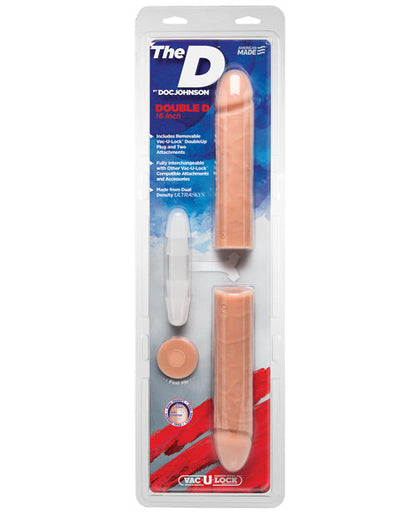 Double gode Doc Johnson | Gros gode de 40 cm | Gode géant | Gode double face | Grand gode vanille