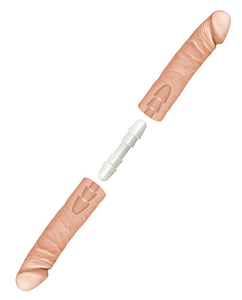 Double gode Doc Johnson | Gros gode de 40 cm | Gode géant | Gode double face | Grand gode vanille