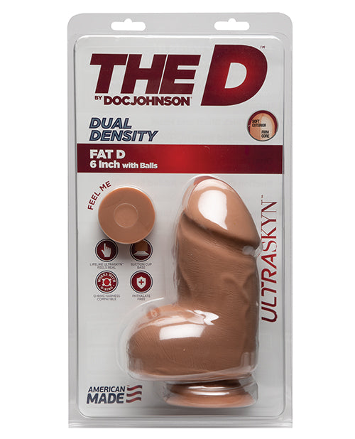 Dildo grande de 6" D | Dildo realista y grueso de doble densidad con testículos | Dildo caramelo con ventosa