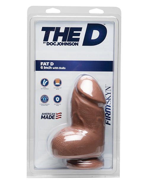 Doc Johnson D 6" Dildo Grande | Dildo Gordo Realista con Testículos | Dildo de Caramelo con Ventosa