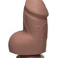 Doc Johnson D 6" Dildo Grande | Dildo Gordo Realista con Testículos | Dildo de Caramelo con Ventosa