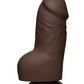 Doc Johnson D 8" Dildo Grande | Dildo Gordo Realista con Testículos | Dildo con Ventosa Chocolate