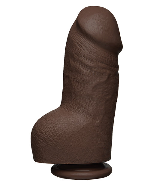 Doc Johnson D 8" Dildo Grande | Dildo Gordo Realista con Testículos | Dildo con Ventosa Chocolate