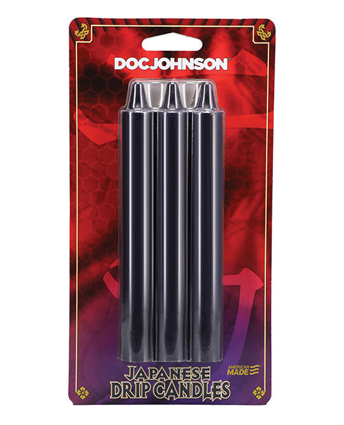 Bougies japonaises goutte à goutte - Paquet de 3 noires