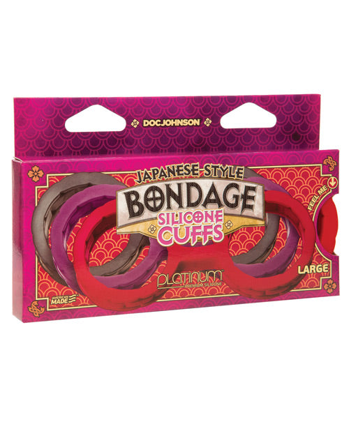 Esposas de Silicona Grandes para Bondage Japonés - Rojo