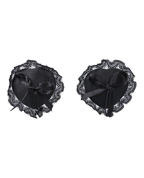 Cache-tétons adhésifs en dentelle noire, en sachet