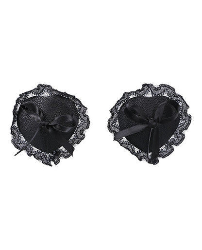 Cache-tétons adhésifs en dentelle noire, en sachet