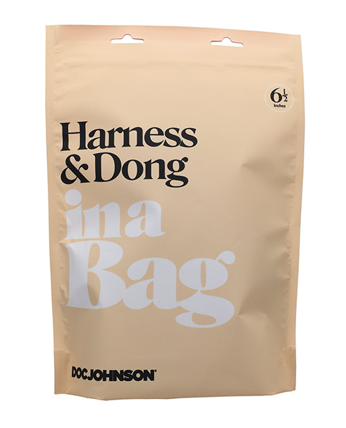 En un arnés y consolador Bag - Negro