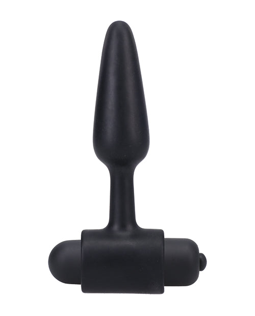 Tapón anal vibrador de 3" en una bolsa - Negro