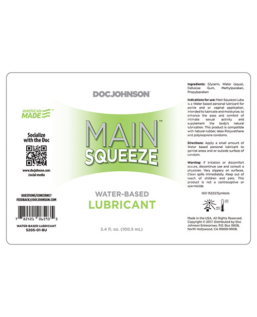 Lubrifiant à base d'eau Main Squeeze - 100 ml