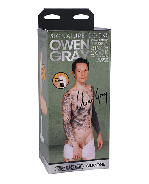 Dildo de silicona de 8" Owen Grey Signature Cocks