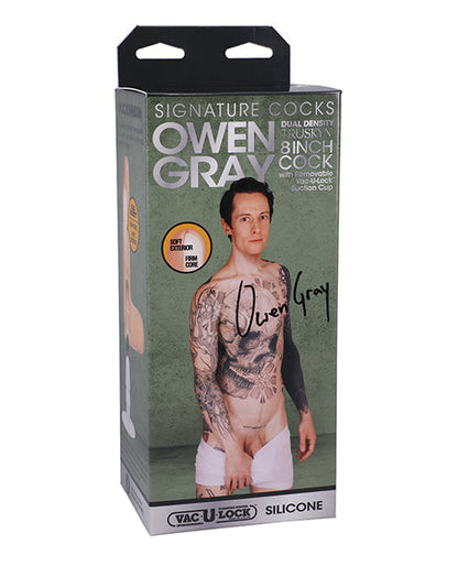 Dildo de silicona de 8" Owen Grey Signature Cocks