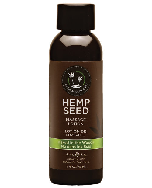 Loción de masaje con semillas de cáñamo Earthly Body - 2 oz Naked in the Woods