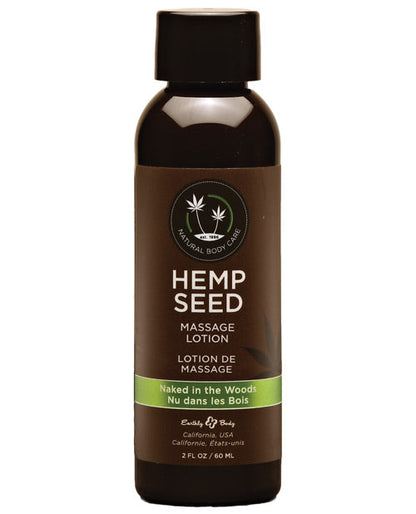 Loción de masaje con semillas de cáñamo Earthly Body - 2 oz Naked in the Woods