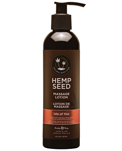 Loción de Masaje con Semillas de Cáñamo Earthly Body - 8 oz Isle of You