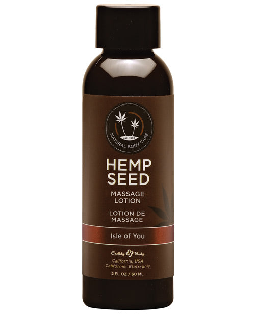 Loción de masaje con semillas de cáñamo Earthly Body - 2 oz Isle of You