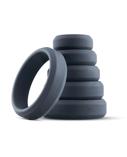 Boners Juego de 6 Anillos para Pene Anchos - Negro