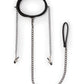 Collar de polipiel Easy Toys con cadenas para pezones - Negro