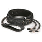 Collar de polipiel Easy Toys con cadenas para pezones - Negro