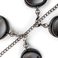 Easy Toys Ensemble Fétiche avec Collier, Menottes de Cheville et de Poignet - Noir