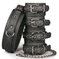 Easy Toys Ensemble Fétiche avec Collier, Menottes de Cheville et de Poignet - Noir