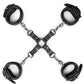 Easy Toys Sujeción con esposas de mano y tobillo - Negro