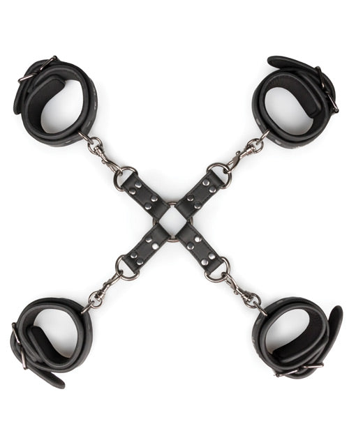 Easy Toys Sujeción con esposas de mano y tobillo - Negro