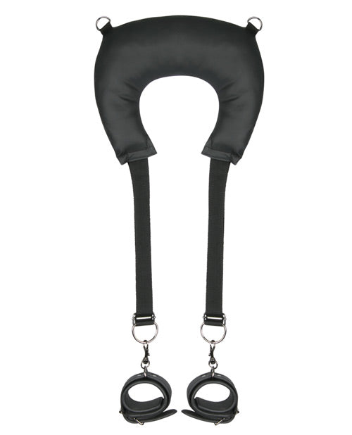 Easy Toys Correa de Posicionamiento para Piernas con Almohada y Tobilleras - Negra