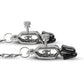 Pinzas de pezón Easy Toys con cadena - Plateado