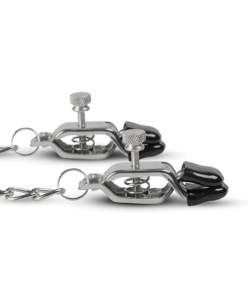 Pinzas de pezón Easy Toys con cadena - Plateado