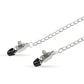 Pinzas de pezón Easy Toys con cadena - Plateado