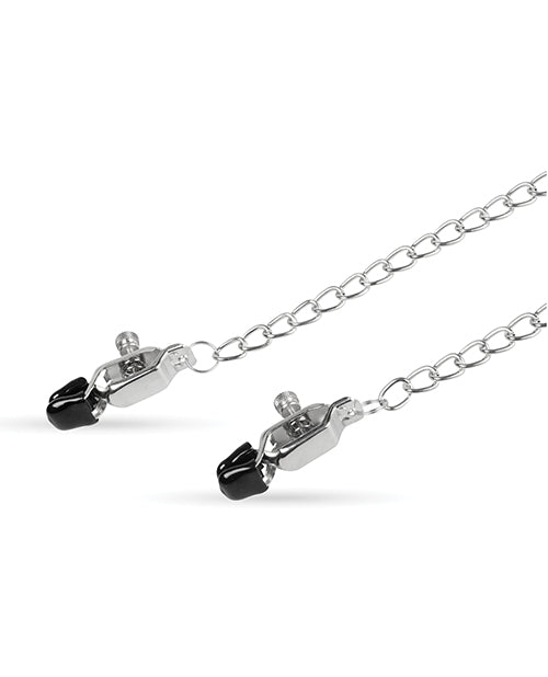 Pinzas de pezón Easy Toys con cadena - Plateado