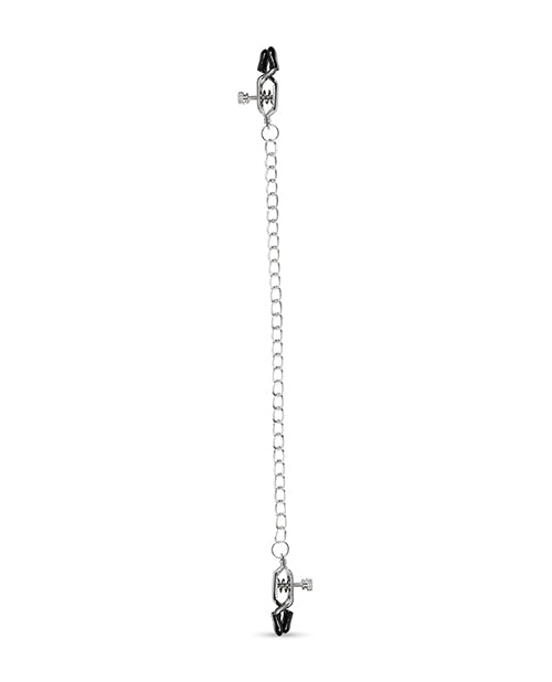 Pinzas de pezón Easy Toys con cadena - Plateado