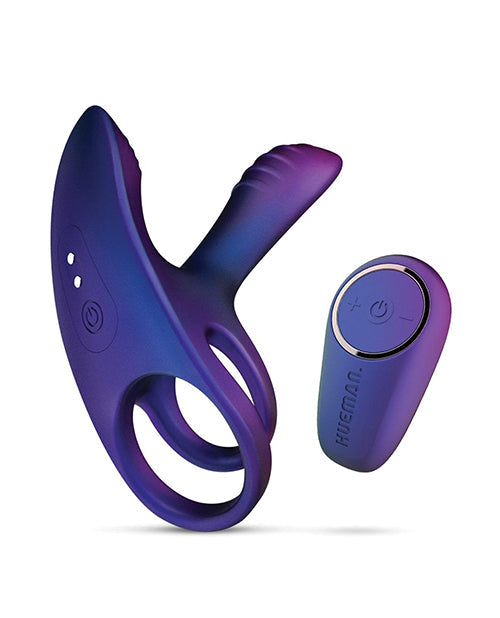 Anneau vibrant pour pénis Hueman Infinity Ignite - Violet