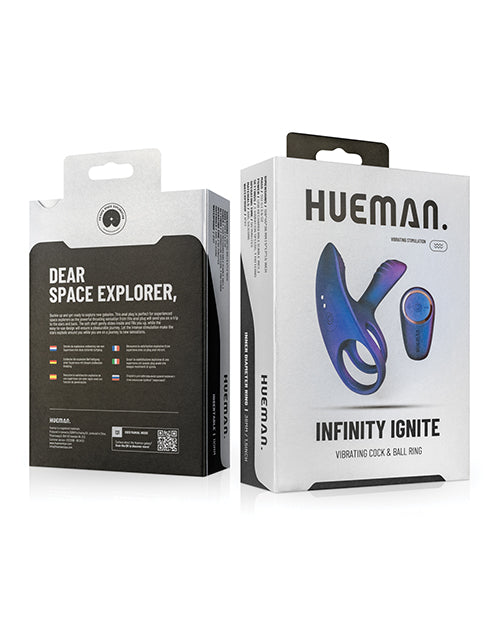 Anillo vibrador para el pene Hueman Infinity Ignite - Morado