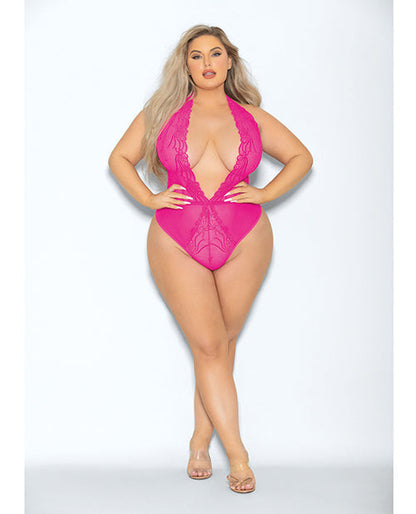 Euphoria Body bustier décolleté plongeant néon rose QN