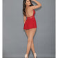 Ensemble Babydoll & string ouvert Euphoria Shorty rouge T/U