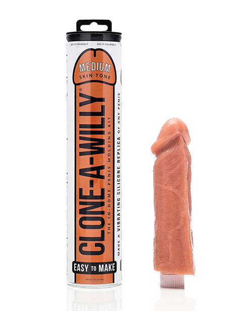 Kit de silicona para dildo Clone-A-Willy | Dildo realista de tono de piel medio | Dildo casero grande