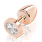 Gemsations 2" Plug Anal Métallique Bling Bling pour Débutants Or Rose